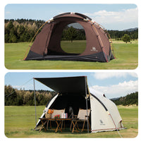Lvyu Family 1-Bedroom 1-Living Room Blackout UV-Proof Outdoor Camping Tent