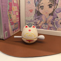 Cartoon Mini Wooden Fish Percussion Toy for Stress Relief and Mindfulness, Cute Desk Ornament for Students and Office