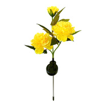 Solar Peony Flower LED Garden Stake Lights - Outdoor Waterproof Decorative Landscape Lamps
