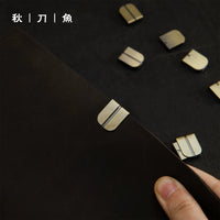 Vintage Metal Corner Protectors for Notebooks & Journals, Antique Bronze Edge Clips for DIY Scrapbooking & Planners, 2-Pack