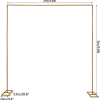 Rectangular Metal Arch for Outdoor Events, Weddings, and Garden Decor