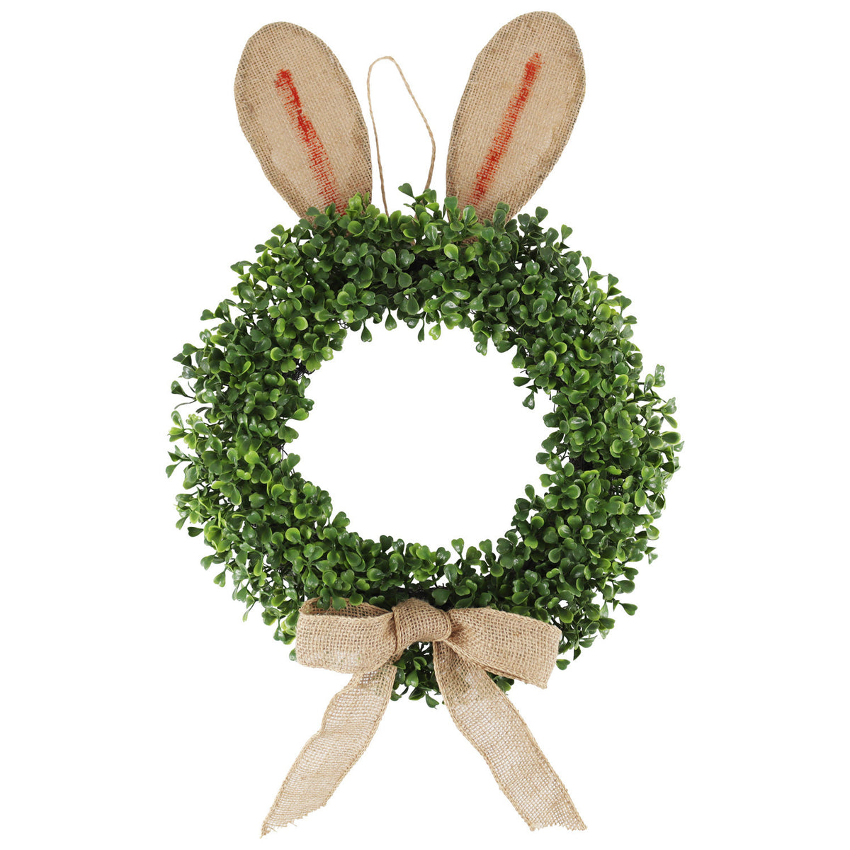 Easter Bunny Wreath Artificial Greenery Spring/Summer Front Door Decor