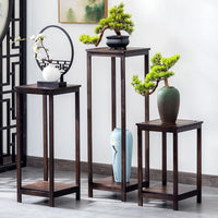 Bamboo Plant Stand with Storage Shelf for Living Room Balcony
