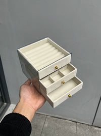 Luxury Anti-Oxidation Jewelry Organizer Box for Earrings, Rings, and Necklaces