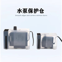 Aquarium Pump Filter Guard with Suction Cups, Acrylic Fish Tank Pump Protector, Anti-Clog Isolation Cover