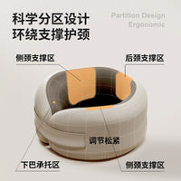 U-Shaped Travel Neck Pillow with Hood, Portable and Supportive for Airplanes, Ice Silk Fabric