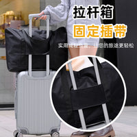 Large Capacity Canvas Travel Duffel Bag with Trolley Sleeve