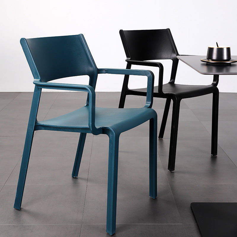 Outdoor Stackable Patio Dining Chair Waterproof Sun-Resistant for Garden Villa Terrace