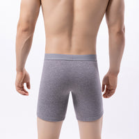 Men's Winter Thermal Fleece Lined Mid-Waist Underwear Boxer Briefs