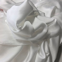Satin Chiffon White Printed Fabric with Pearl Luster for Scarves and Pajamas