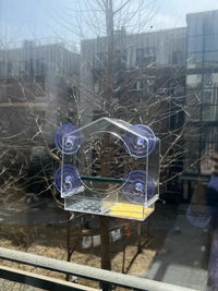 Outdoor Window Bird Feeder with Suction Cups, Acrylic Bird House for Balcony and High-Rise Viewing