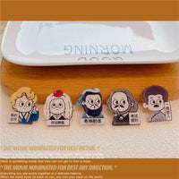 Creative Scholar Enamel Pin Set - Einstein, Lu Xun, Shakespeare Brooches for Students