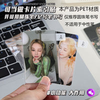 INS Style Transparent Index Tabs Self-Adhesive Bookmark Sticky Notes for Cards and Books, Writable Memo Stickers
