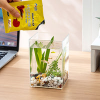 Mini Betta Fish Tank Small Aquarium for Shrimp and Desktop Decor