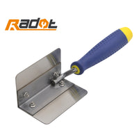 Stainless Steel Corner Trowel for Drywall Finishing, Internal and External Angle Tool