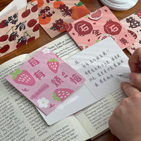 Berry Worry-Free Creative Fruit Cute Ins Style Greeting Card with Message, Blessing, Thank You DIY Mini Card