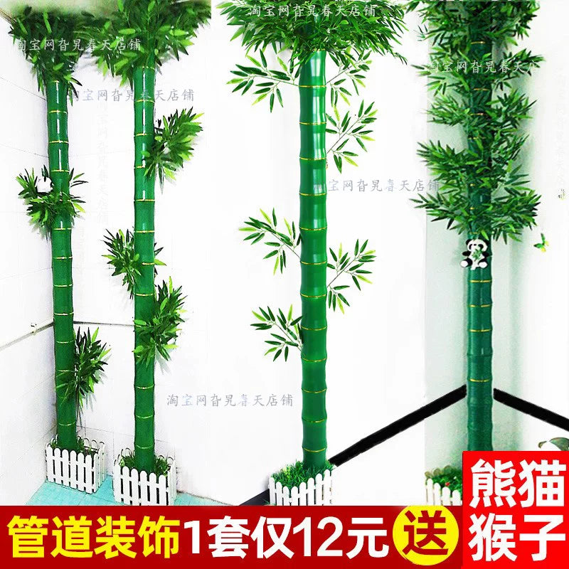 Artificial Bamboo Pipe Cover for Decorative Hiding and Insulation