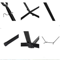 Outdoor Portable Hammock with Stand Anti-Roll Camping Leisure Bed Double Person Mosquito Net Included