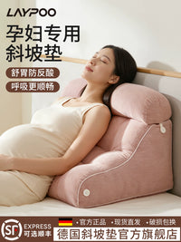 Pregnancy Wedge Pillow for Acid Reflux, Back Support, and Reading in Bed