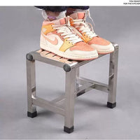 Stainless Steel Shower Stool with Non-Slip Feet for Elderly and Disabled, Square Bath Seat