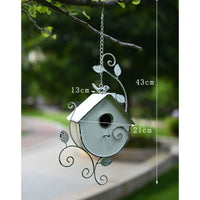 American Country Retro Iron Birdhouse Hanging Ornament Plant Climbing Frame Outdoor Indoor Balcony Garden Bird Nest Decoration