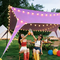 Outdoor Camping Tarp Sunshade Rainproof Quick Setup Swallowtail Tent for Picnics and Fishing