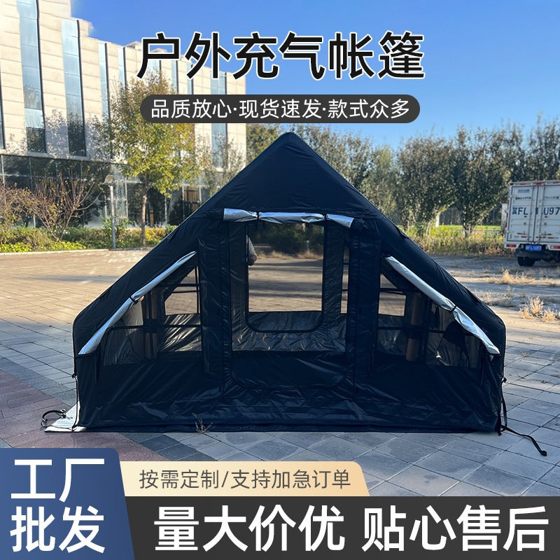 Inflatable Camping Tent for Outdoor Overnight Shelter, Portable and Rainproof