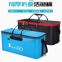 Foldable Fishing Bucket Live Fish Box Thickened Water Container for Fishing Gear and Supplies