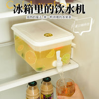 5L Refrigerator Cold Water Pitcher with Faucet - Large Capacity Beverage Dispenser for Summer Drinks, Fruit Tea, Iced Water, Outdoor Picnics