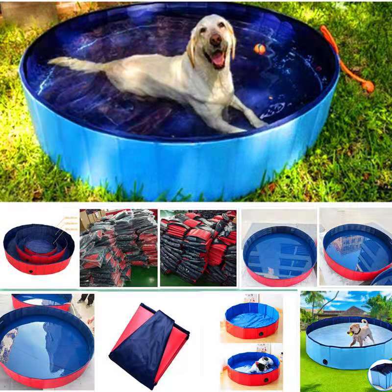 Foldable PVC Pet Bathing Pool for Dogs and Cats, Portable Outdoor Pet Swimming Tub