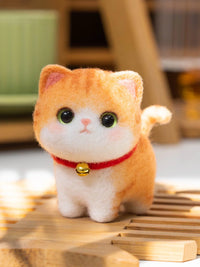 DIY Wool Felt Needle Felting Kit for Cat Doll Ornaments