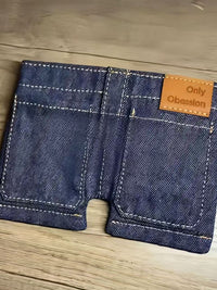 Mini Denim Coin Purse Wallet for Men and Women, Portable Card Holder ID Bag