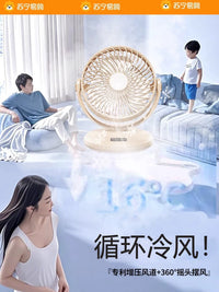 2026 New Desktop USB Fan with 5-Speed Cooling, Digital Display, and Quiet Operation for Office, Dorm, and Home