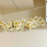 Artificial Orchid Pipe Decor for Air Conditioner, Gas, and Drain Pipes - Wall Cover Up