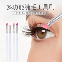 Silicone Eyelash, Eyeliner, Eyeshadow, Lip, and Eyebrow Brush Set