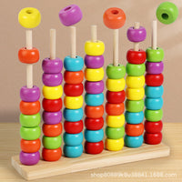 Montessori Rainbow Stacking Rings Educational Toy for Babies and Toddlers