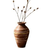Wabi-Sabi Retro Ceramic Vase for Dried Flowers - Rustic Decor for Homes & Hotels