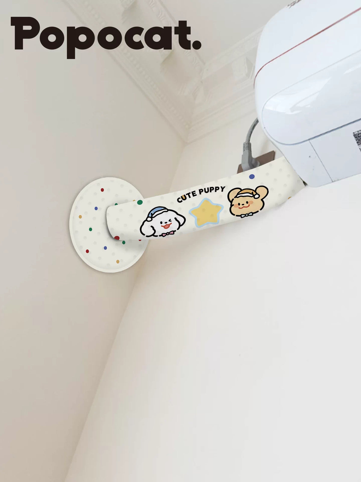 Cute Star Puppy Air Conditioner Pipe Cover Decorative AC Tube Protector Dustproof Heating Pipe Concealer