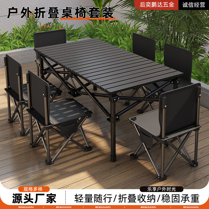 Portable Folding Camping Table and Chair Set for Outdoor Picnics and BBQ