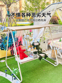 Purple Leaf Southern Maple Swing Outdoor Courtyard Garden Balcony Rural Yard Hanging Chair Double Terrace Swing Chair