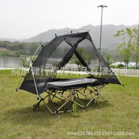 2-in-1 Off-Ground Tent, Single Person Cot Tent, Silver Coated Indoor Tent (Cot Not Included)