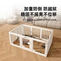 Indoor Pet Playpen Dog Fence Gate Barrier for Small to Medium Dogs, Puppy Crate Villa Home Use