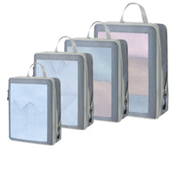 Travel Compression Packing Cubes Set for Clothes, Shoes, and Toiletries