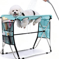 Pet Grooming Hammock with Stand for Bathing and Nail Trimming, Anti-Scratch and Bite-Resistant