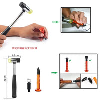 Car Dent Repair Rubber Hammer and Knockdown Pen Set for Paintless Dent Removal (PDR)