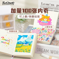Portable A7 Sketchbook 100 Sheets Mini Blank Notebook for Students
