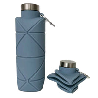 Collapsible Silicone Water Bottle with Carabiner for Travel and Sports