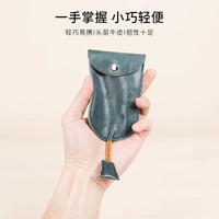 Genuine Leather Key Holder Wallet for Women, Compact Large Capacity Car Key Case with Keychain