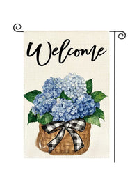 Watercolor Spring Floral Garden Flag Outdoor Yard Decoration Polyester Printed Home Decor