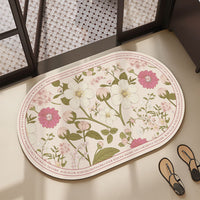 American Floral Diatomaceous Earth Bath Mat Absorbent Non-Slip Easy Care Bathroom Floor Mat
